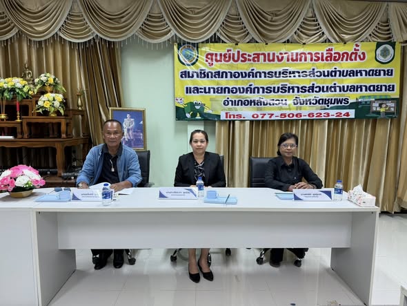 ภาพบรรยากาศการรับสมัครการเลือกตั้งสมาชิกสภาองค์การบริหารส่วนตำบลหาดยายและผู้บริหารท้องถิ่น วันที่ 2 เดือนธันวาคม พ.ศ.2568