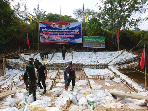 โครงการก่อสร้างฝายมีชีวิตคลองกริม สนับสนุนโดย องค์การบริหารส่วนตำบลหาดยาย ร่วมกับราษฎรในพื้นที่ตำบลหาดยาย